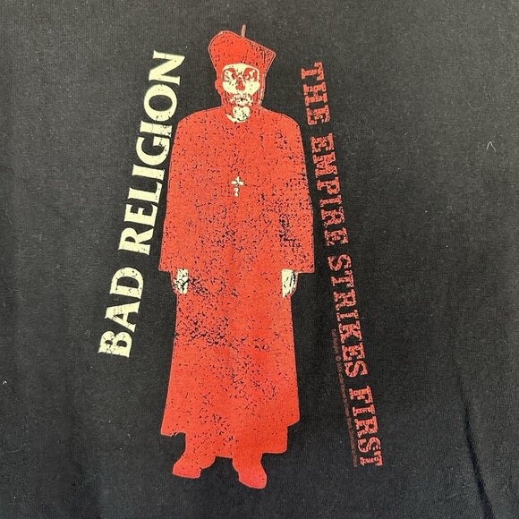 Vintage Bad Religion T-shirt The Empire Strikes First Shirt L Y2K Punk Rock - Picture 3 of 7